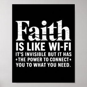 Faith Is Like Wifi God, Jesus Religious Christian Poster