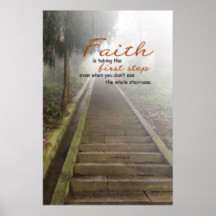 Faith is Taking the First Step Poster