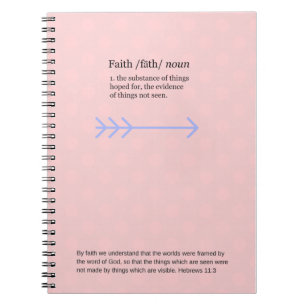 Faith journal, pink notebook