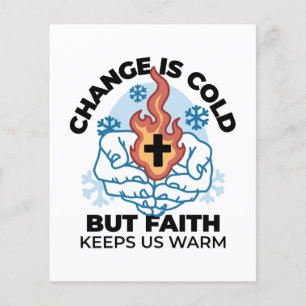 Faith Keeps Us Warm -  Uplifting Winter Artwork Flyer