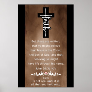 Faith Life Through Jesus Name Poster