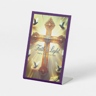 Faith & Light Inspirational Christian Sign