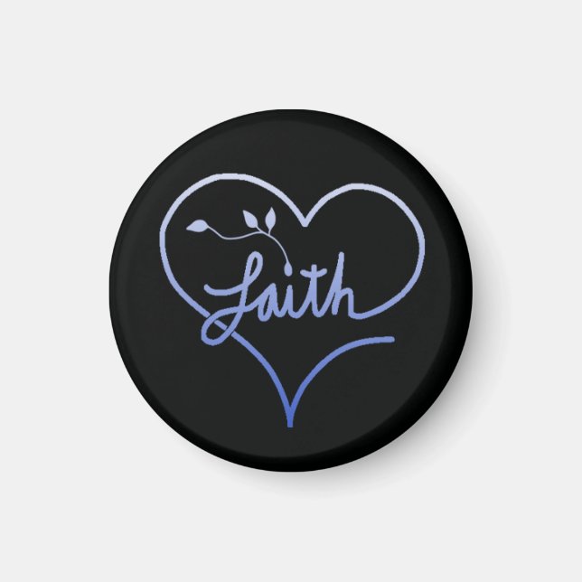 Faith like mustard seeds heart design magnet (Front)