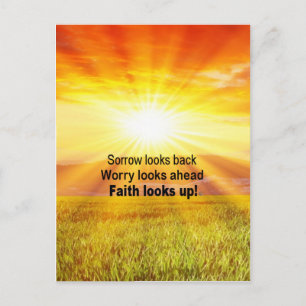 Faith looks up! postcard