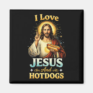 Faith, Love, and Hotdogs Magnet