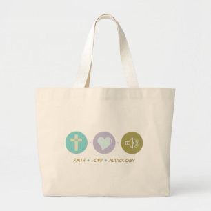 Faith Love Audiology Large Tote Bag