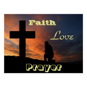 Faith Love Cross Prayer Christianity Peace Destiny Poster