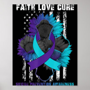 Faith Love Cure Prevention Awareness Christian Poster