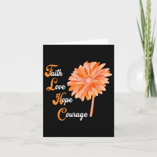 Faith Love Hope Courage Aml Leukaemia Awareness 1 Card