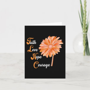Faith Love Hope Courage Aml Leukaemia Awareness Card
