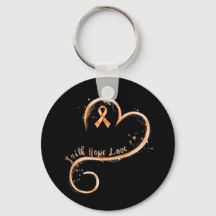 Faith Love Hope Courage  Aml Leukaemia Awareness  Key Ring