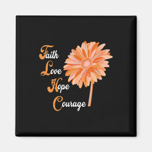 Faith Love Hope Courage Aml Leukaemia Awareness Magnet