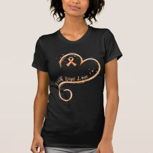 Faith Love Hope Courage  Aml Leukaemia Awareness  T-Shirt