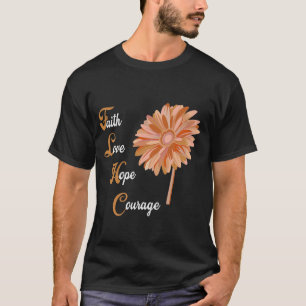 Faith Love Hope Courage Aml Leukaemia Awareness T-Shirt