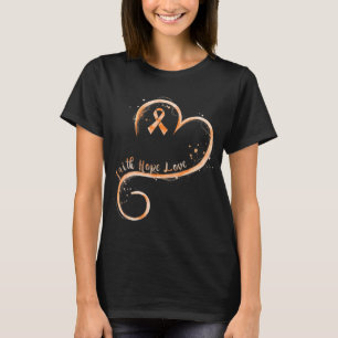 Faith Love Hope Courage Aml Leukemia Awareness T-Shirt