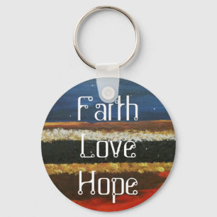 faith love hope keychaine key ring