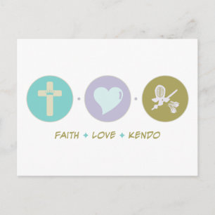 Faith Love Kendo Postcard