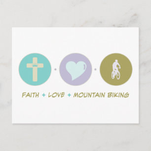 Faith Love Mountain Biking Postcard