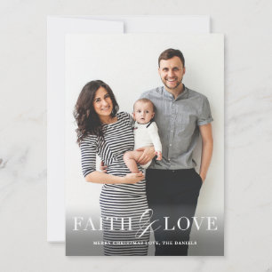 Faith & love religious photo Christmas card