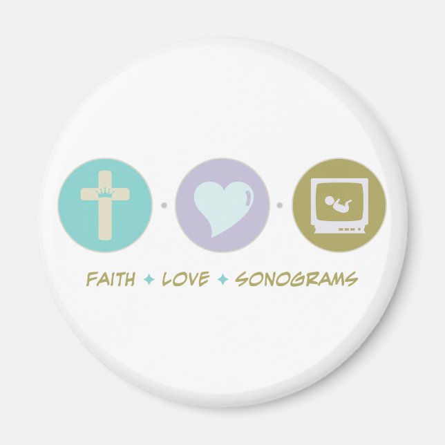 Faith Love Sonograms Magnet (Front)