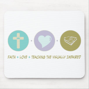 Faith Love Teaching the Visually Impaired Mouse Pad