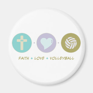 Faith Love Volleyball Magnet