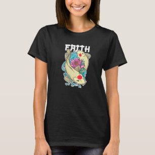 Faith Loves Koi Fish Yin And Yang T-Shirt