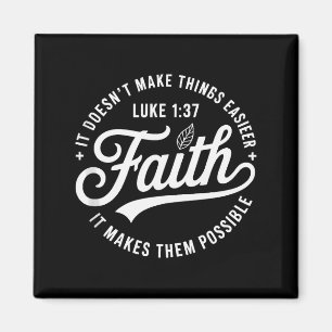 Faith Luke 1 37 Bible Verse Christian Religious Qu Magnet