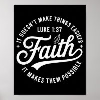 Faith Luke 1 37 Bible Verse Christian Religious Qu