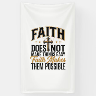 Faith Makes Them Possible Christian Typography Des Banner