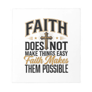 Faith Makes Them Possible Christian Typography Des Notepad