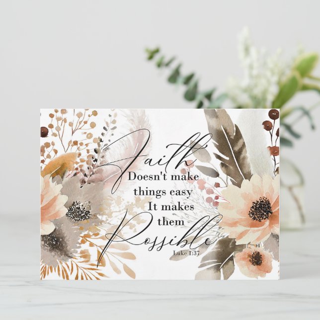 Faith Makes Things Possible Greeting Cards (Standing Front)