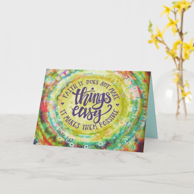 “Faith Makes Things Possible” Inspirivity Card (Yellow Flower)