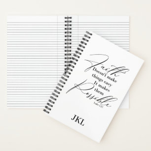 Faith makes things possible journal