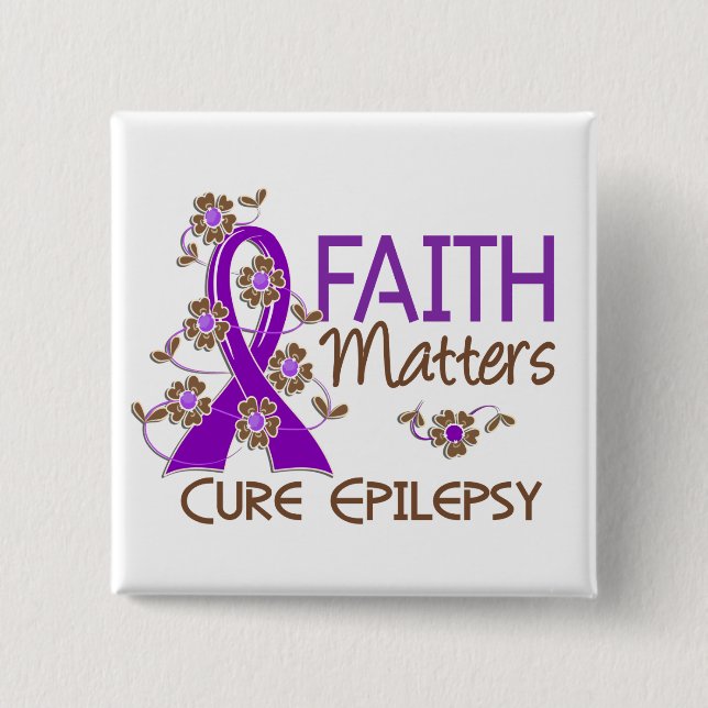 Faith Matters 3 Epilepsy 15 Cm Square Badge (Front)
