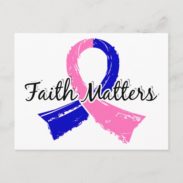 Faith Matters 5 Male Breast Cancer Postcard (Front)