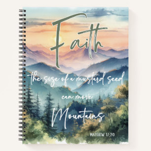 Faith (Matthew 17:20) 8.5" x 11" Spiral Notebook