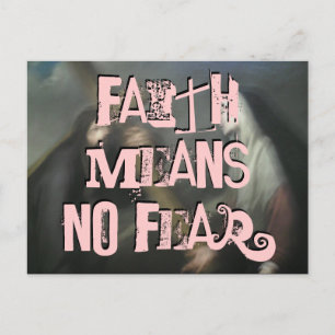 Faith means No Fear (laundrymat) Postcard