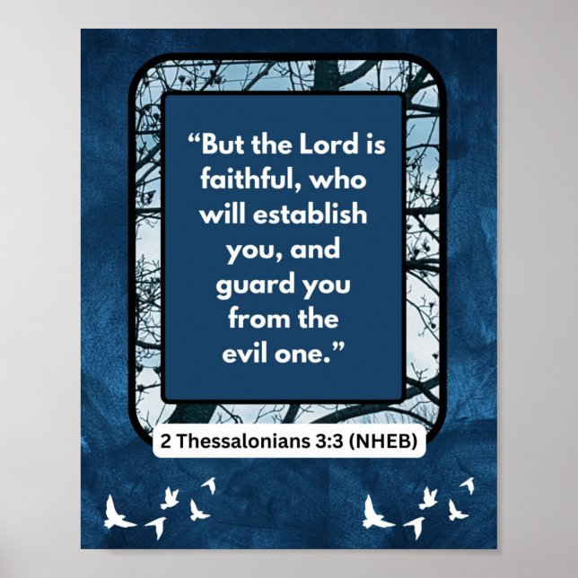 Faith Message - Bible Verse - 2 Thessalonians 3-3  Poster (Front)