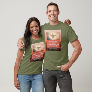 Faith Message - Hebrews 11-1 Short Slv Army Green  T-Shirt