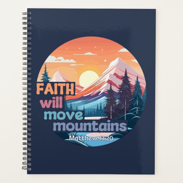 Faith Move Mountains Christian Design Planner (Front)