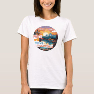 Faith Move Mountains Christian Design T-Shirt