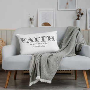 Faith Moves Mountains Christian Lumbar Cushion