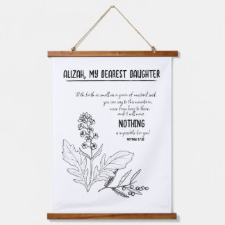 Faith mustard seed hanging tapestry