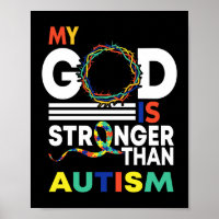 Faith My God Is Stronger Than Autism Awareness