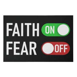 Faith ON Fear OFF Digital Switch – Christian Faux Canvas Print