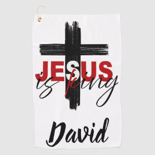 Faith on the Fairway – Bold Cross Design Golf Towel