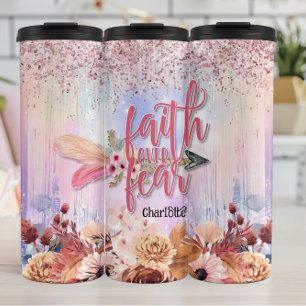 Faith Over Fear Arrow Thermal Tumbler
