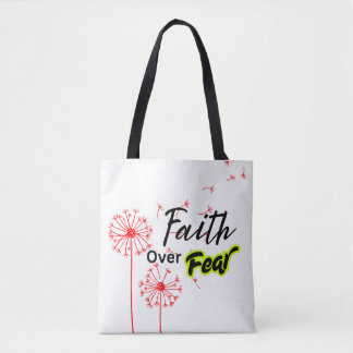 Faith Over Fear Bible Verse Tote Bag – Christian I