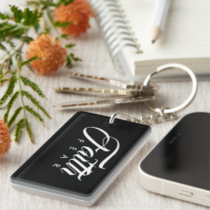 Faith Over Fear Black Key Ring